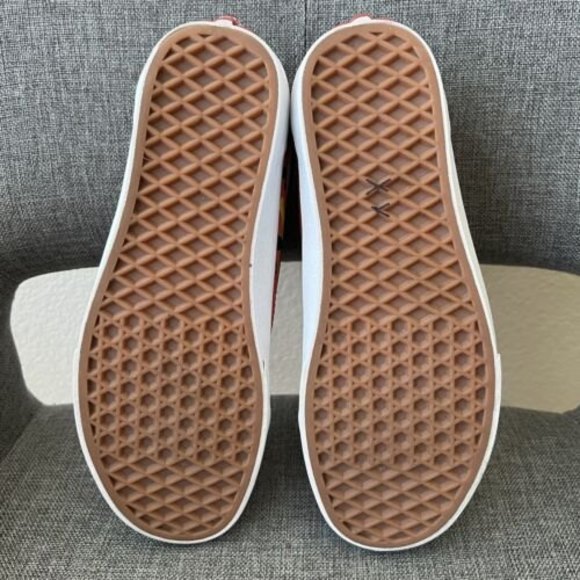 Vans Old Skool Camo Sneaker Lace Up Shoes Size M6 W7.5 Orange Red SB02 - Picture 6 of 7